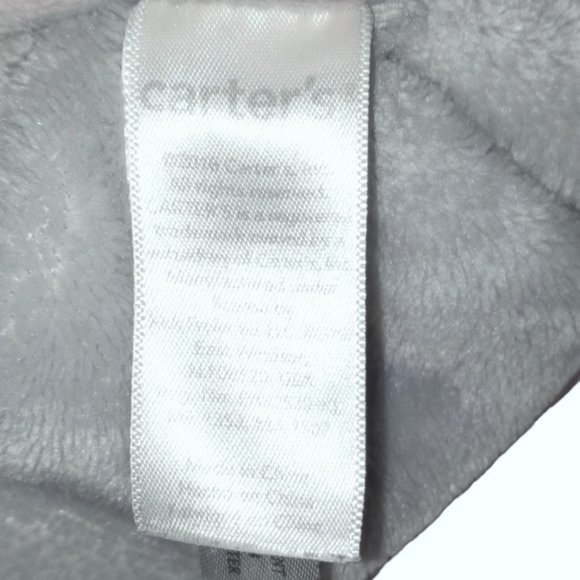 2018 Carter's Plush Elephant Closed Eyes Gray Security Blanket Lovey 14.5" - Picture 4 of 5